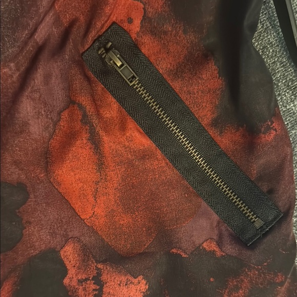 Mossimo Red & Black Raglan Sleeve Mini Dress Med, zippered pockets & belt. - Picture 10 of 12